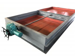 電動雨水排口閘板閥，電動污泥水溝閘板